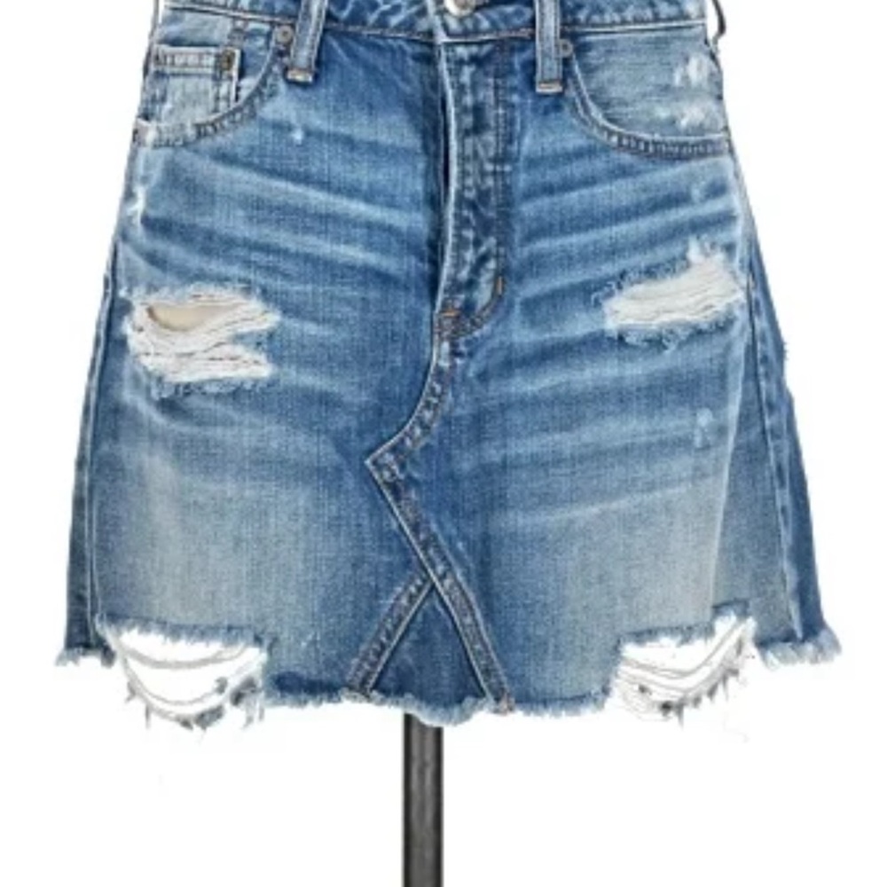 AE Next Level Stretch Blue Denim Skirt